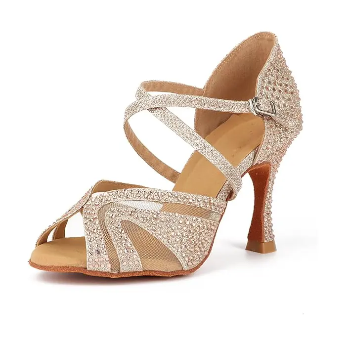 Sandales Talon Evasé Strass - SYRADS