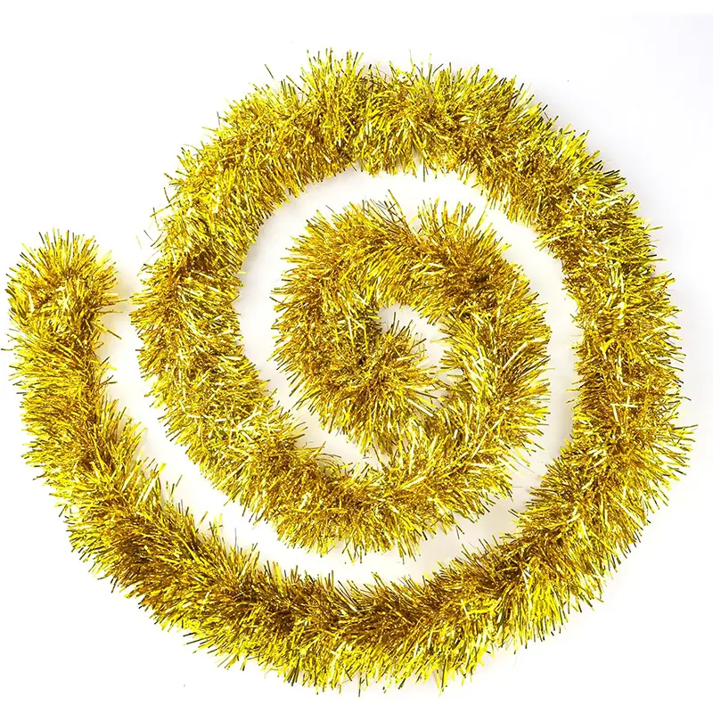 Brinny Lot de 5 Brillant Guirlandes Décoration pour Arbres de noël 2m Longue Christmas de Mariage Anniversaire Fête - Jaune