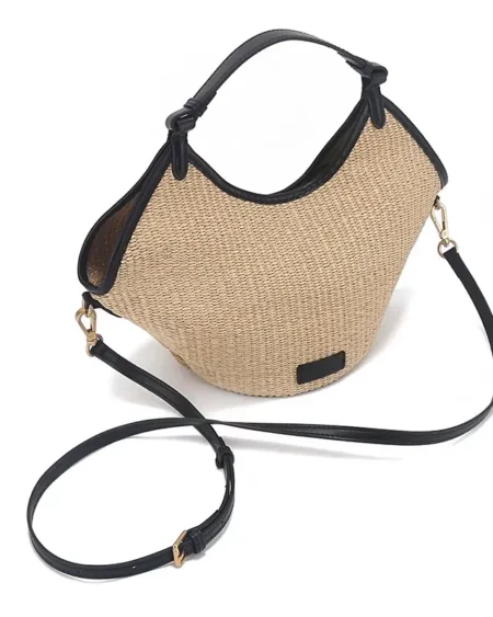 Grand Sac Cabas Paille Tissé