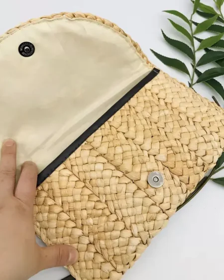 Sac Pochette Paille Tressée Bohème