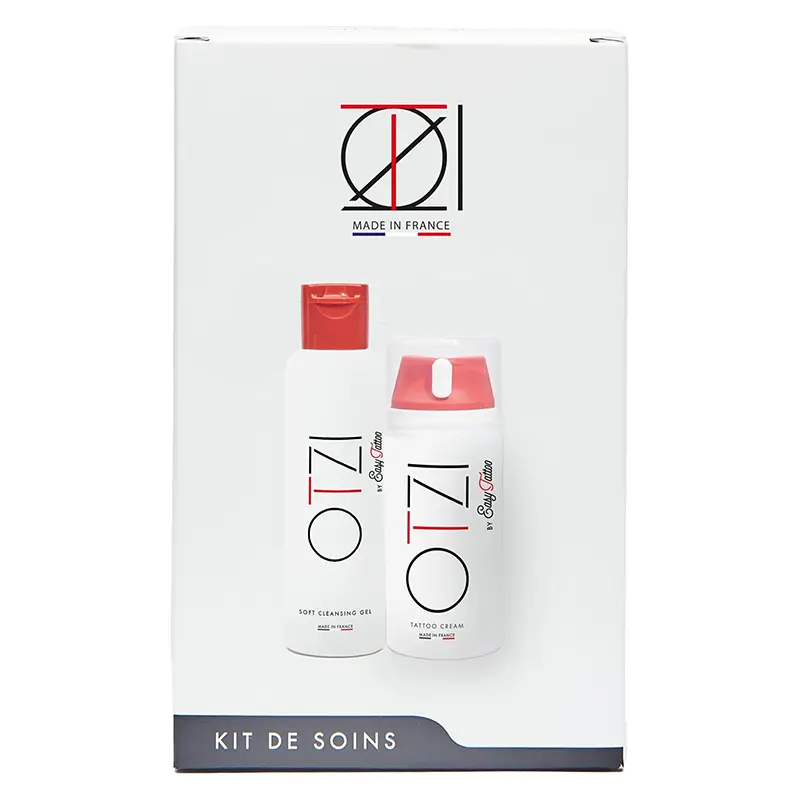OTZI by EASYTATTOO Kit de Soins, 100 ml (gel nettoyant 125ml & crème tattoo 100ml)