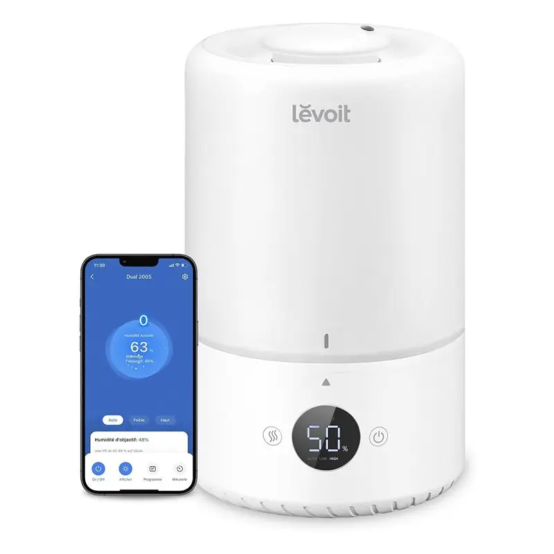 LEVOIT Humidificateur d'air à Ultrasons à Brume Froide bébé Intelligent Top-Fill 3L, Avec Alexa et APP, Diffuseur,