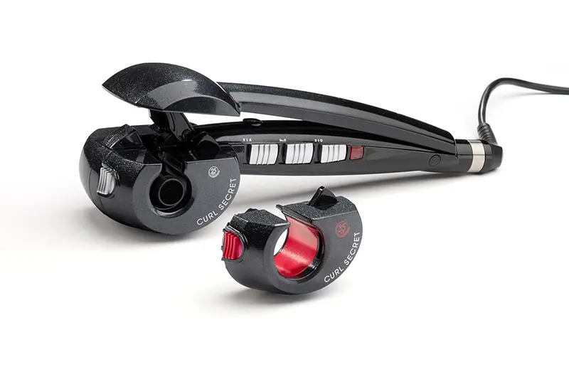 Curl Secret BaByliss - Boucleur automatique Ionic 2, 2 têtes interchangeables, Température de 190 à 230°C, Noir, 25-35mm, C1300E