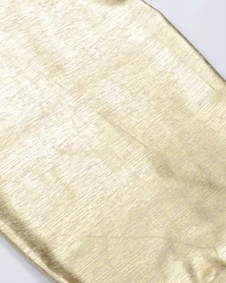 Robe Bandage Midi Or Métallisé, bustier avec ourlet volant