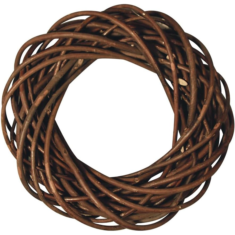 Rayher 65008000 couronne en osier non pelée 30 de diamètre cm x 7 cm idéale comme couronne de noà«l ou pâque à la porte ou au centre de la table aussi pour la décoration murale - marron, Marron, 30cm ø x 7cm