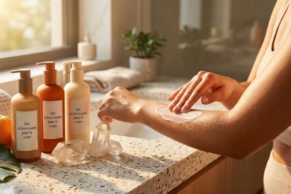 lait éclaircissant pour le corps