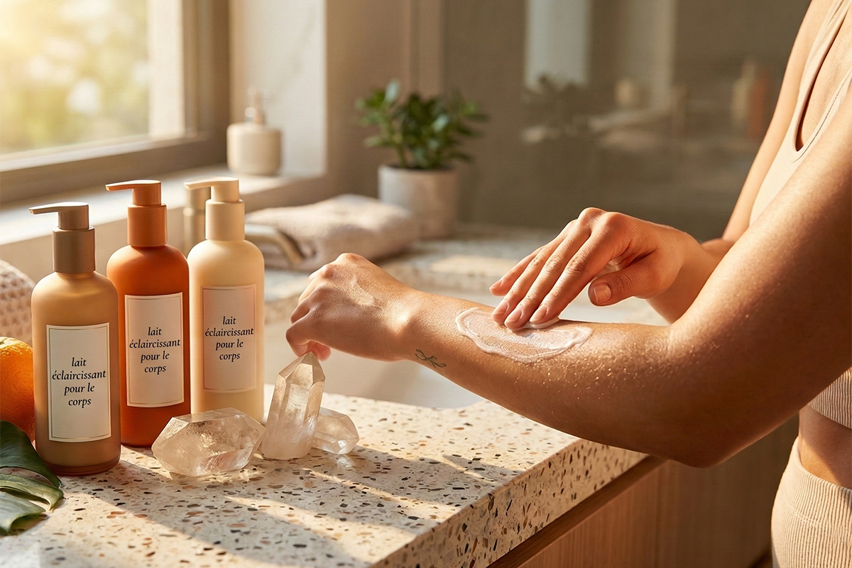 lait éclaircissant pour le corps