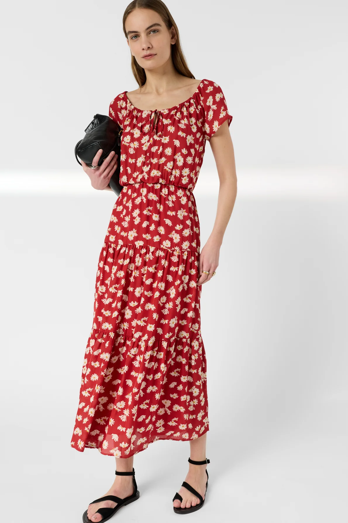 Robe longue plissée à fleurs - RIFKA