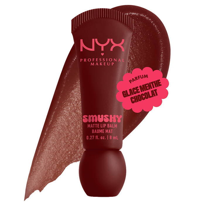 BAUME À LÈVRES MAT SMUSHY Baume à lèvres mat à couvrance modulable, disponible en 12 teintes parfumées