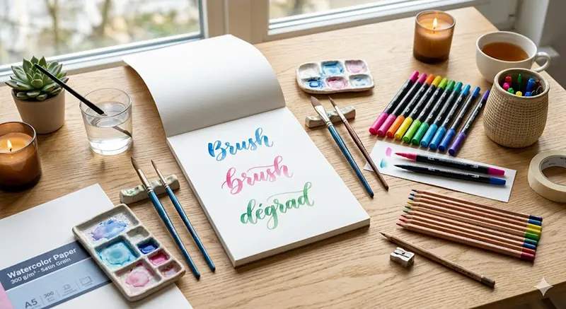 Aquarelle & lettering : le combo magique pour pimper vos carnets (sans être une pro)