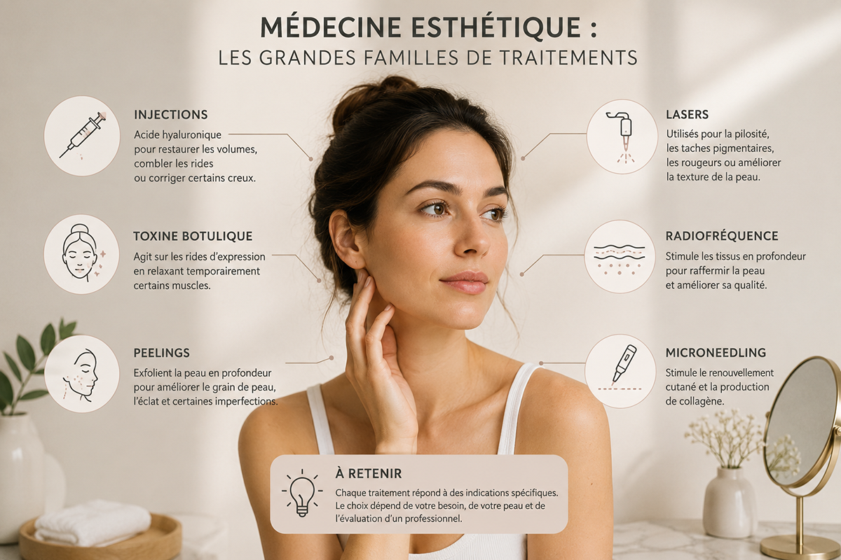 les différents soins en médecine esthétique