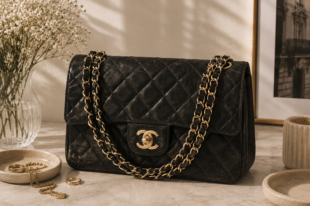 sac à main kelly channel noir seconde main