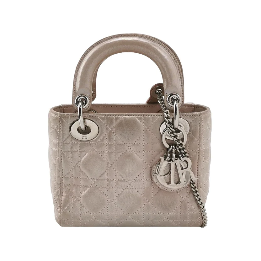 Dior Sac Lady Dior en toile doré
